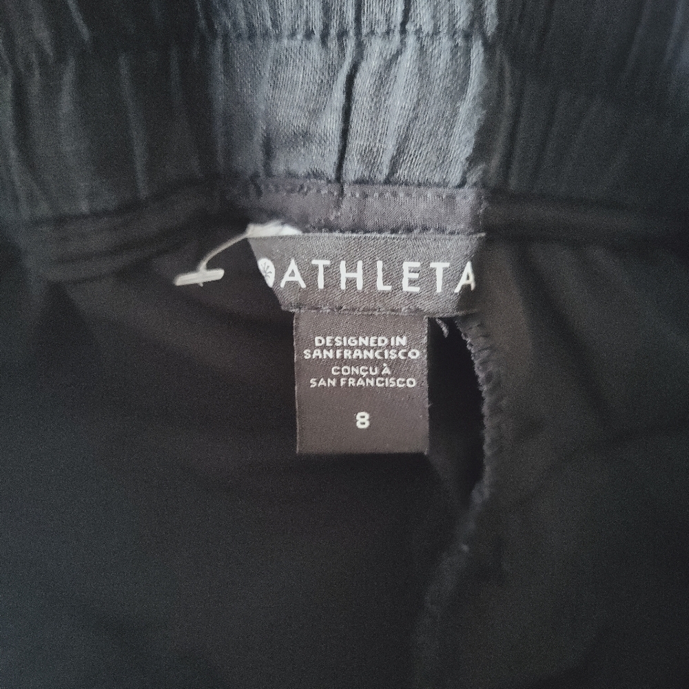 Athleta Cabo Linen Wide Leg Black Pants - Picture 5 of 8